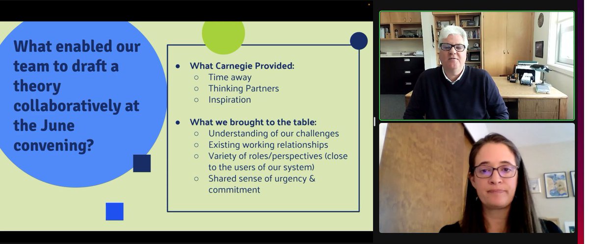 It is so exciting to have #CarnegieLLN members from Northern Humboldt Union High School District share what they have learned about crafting and refining their theory of improvement with other district teams. Learn more about the #CarnegieLLN network: cfdn.at/CarnegieLLN.