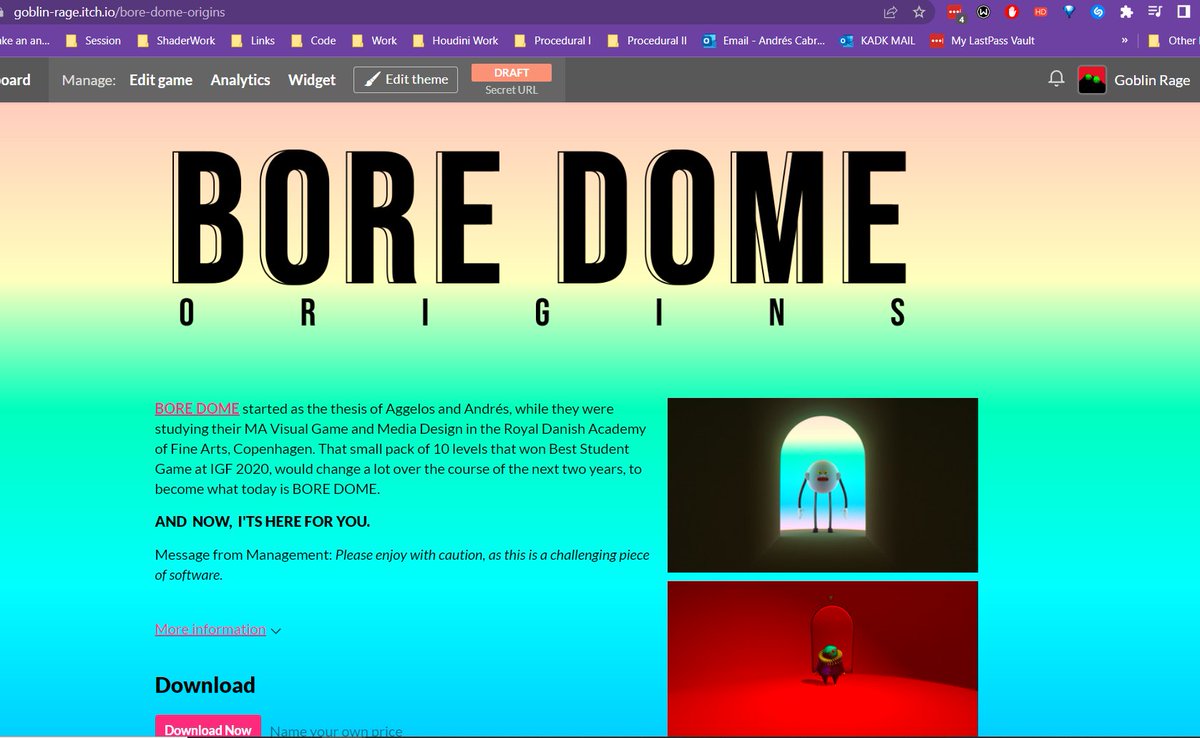 BORE_DOME's tweet photo. @itchio is soon getting another piece of 
🌈BORE DOME🌈 https://t.co/qQPBGFw2NL