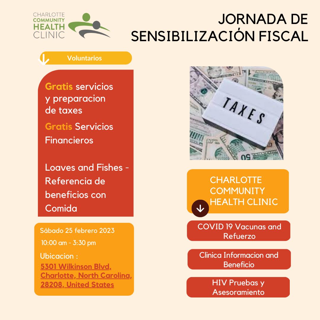 CCHC will be attending an event at the Goodwill Opportunity Campus this Saturday, February 25th in celebration of Tax Awareness Day!

¡CCHC asistirá a un evento en el Goodwill Opportunity Campus este sábado, 25 de febrero en celebración del Día de Concientización de Impuestos!