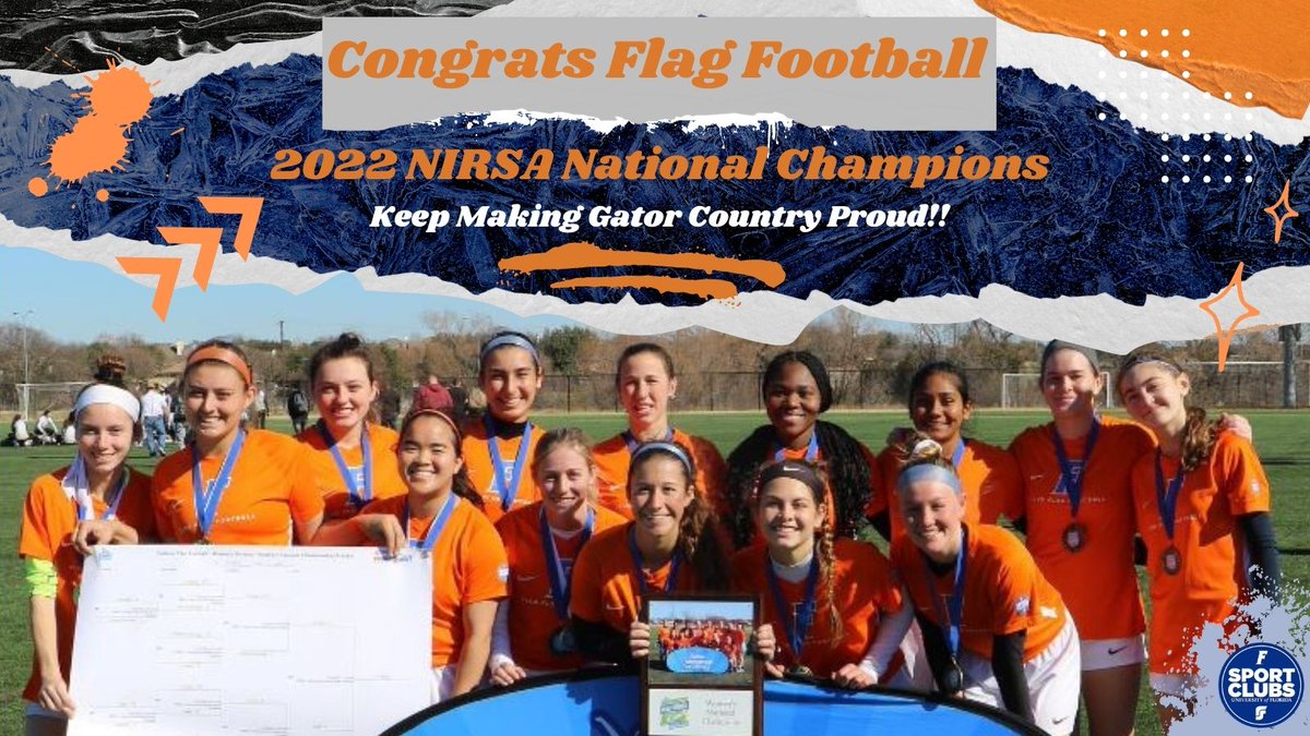 Another one!🔥 Let's give a big shoutout to our NATIONAL CHAMPION🏆Club Flag Football team! #LiveInMotion #GoGators @uf_flagfootball @UFRecSports
