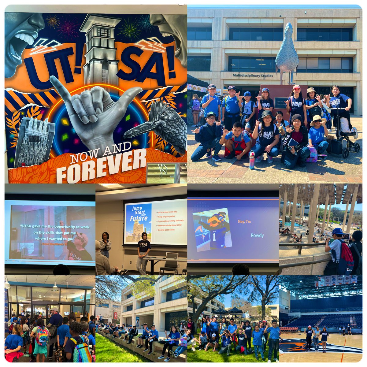 lateacherlopez's tweet photo. @OdomEagles being Roadrunners for a day @UTSA Beep-beep! To top it off, these @AVID4College students felt like royalty riding in a charter bus. 😎 https://t.co/i5kH2TG2Tc