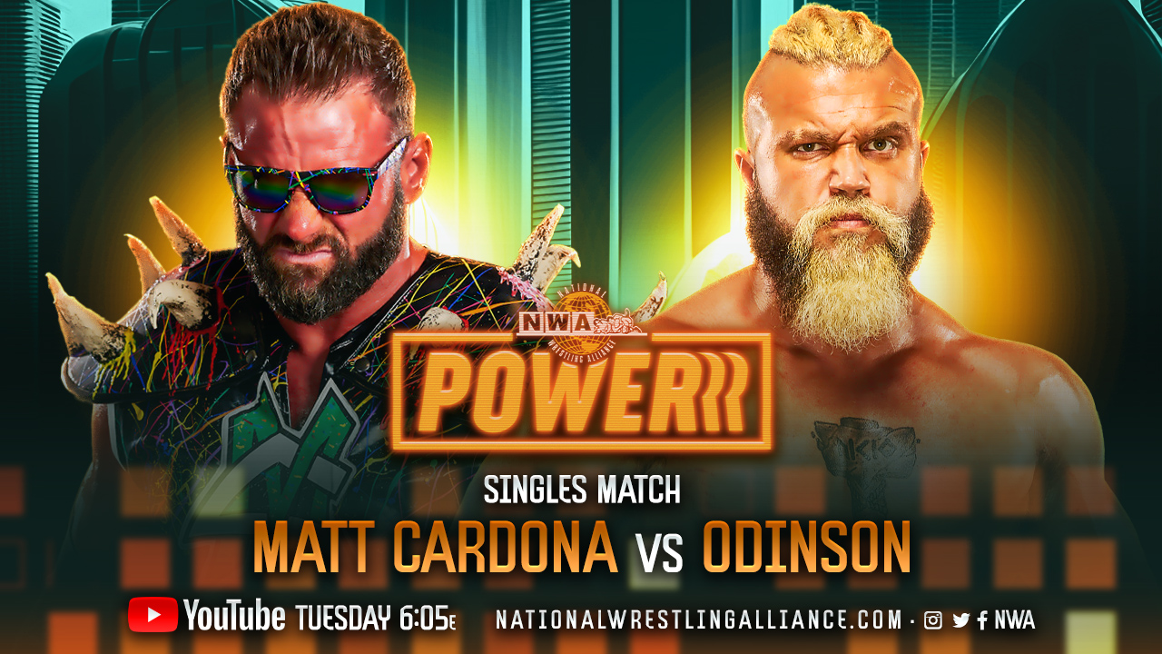 Matt Cardona versus Odinson tonight on NWA Power