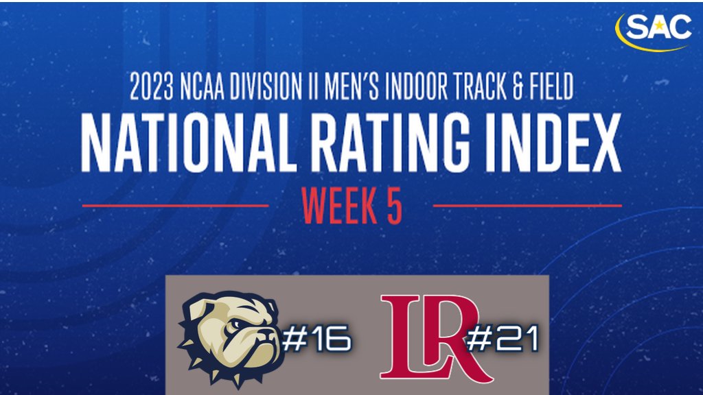 SAC_Athletics's tweet photo. ๐โ๏ฟฝ๏ฟฝ๏ฟฝ๏ธ๐๐๐ฉ๐๐ค๐ฃ๐๐ก๐ก๐ฎ ๐๐๐ฃ๐ ๐๐
Wingate No. 16 and Lenoir-Rhyne No. 21 in Latest USTFCCCA Men's Track & Field National Ranking
๐: https://t.co/UM30iYz3tG
#MakeSACYours #SACMITF https://t.co/R33i5qa5QU