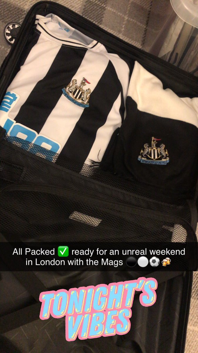 Rich1982Miller's tweet photo. And weβre all packed ready for a weekend away with the Mags π¬ππΌβ½οΈβ«οΈβͺοΈ #Nufc #CantWait #WembleyWeekend #CupFinal https://t.co/RlQqOszbNL