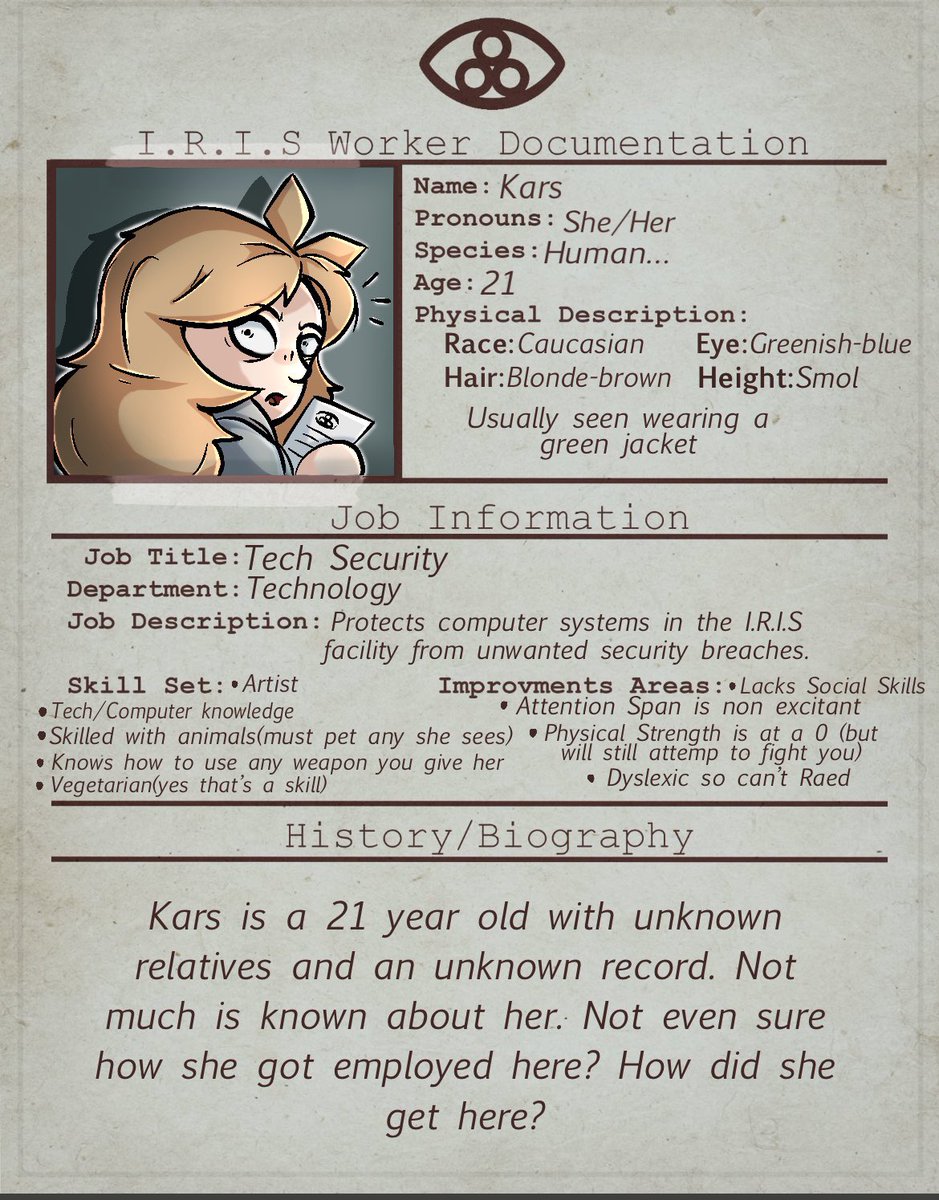 karsyntries's tweet photo. Almost forgot I have a job. 
#iristwt #irisanomalyseeker 

Template by @GhostOfOdellion https://t.co/uHFNp44aQN