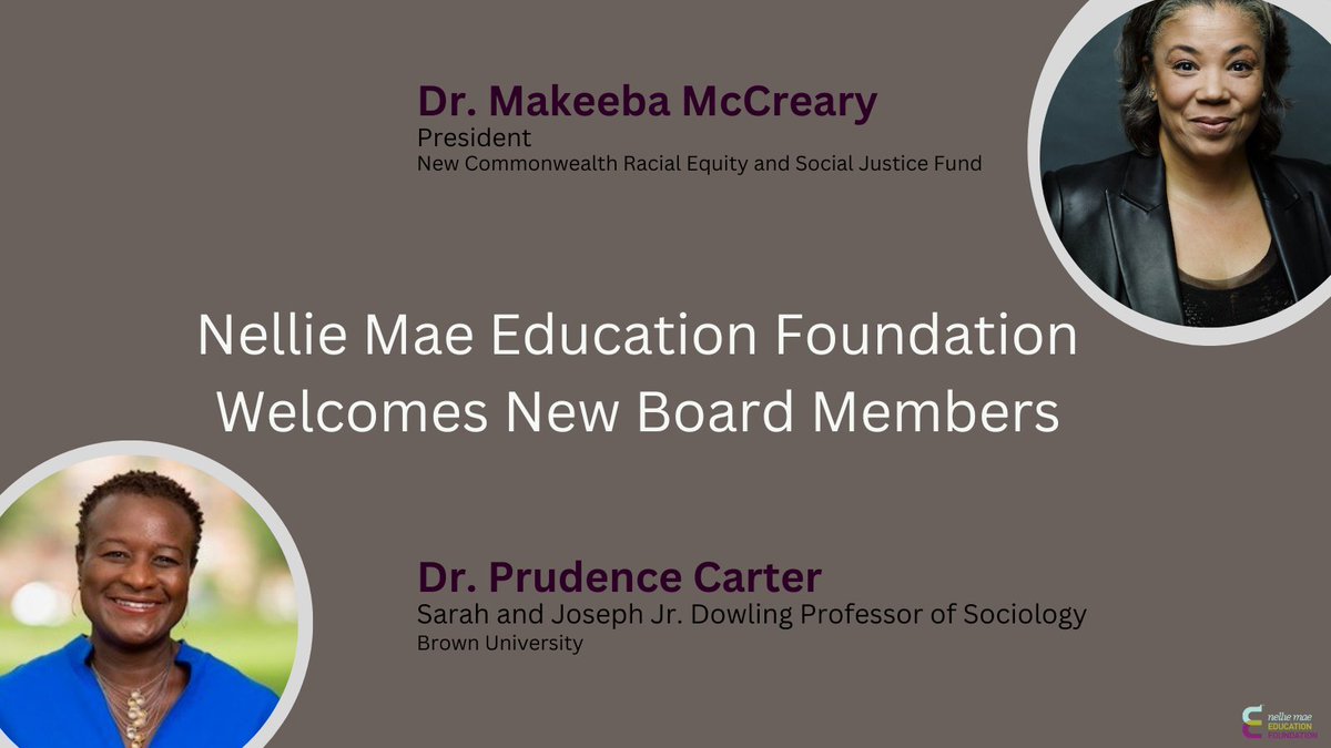 We are excited to welcome Dr. Makeeba McCreary and Dr. Prudence Carter to the Board of Directors! Learn more about these powerful individuals here: zurl.co/KMYm #RacialEquity #Philanthropy #PublicEducation #K12