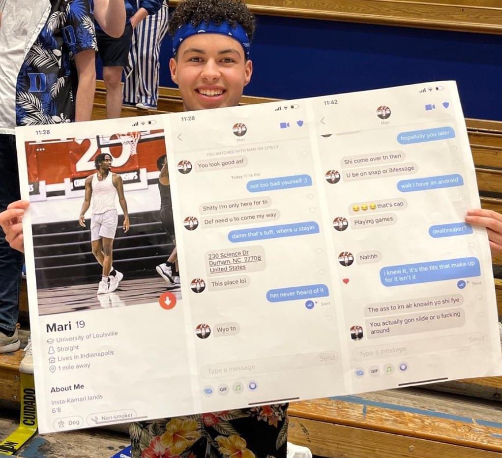 JxhnDunn's tweet photo. Pretending to be a woman, catfishing a player from another school, then flexing it like it’s funny is weird. Idc.

Little dude thought he did something awesome too. Smh.. https://t.co/yBowYumZdr