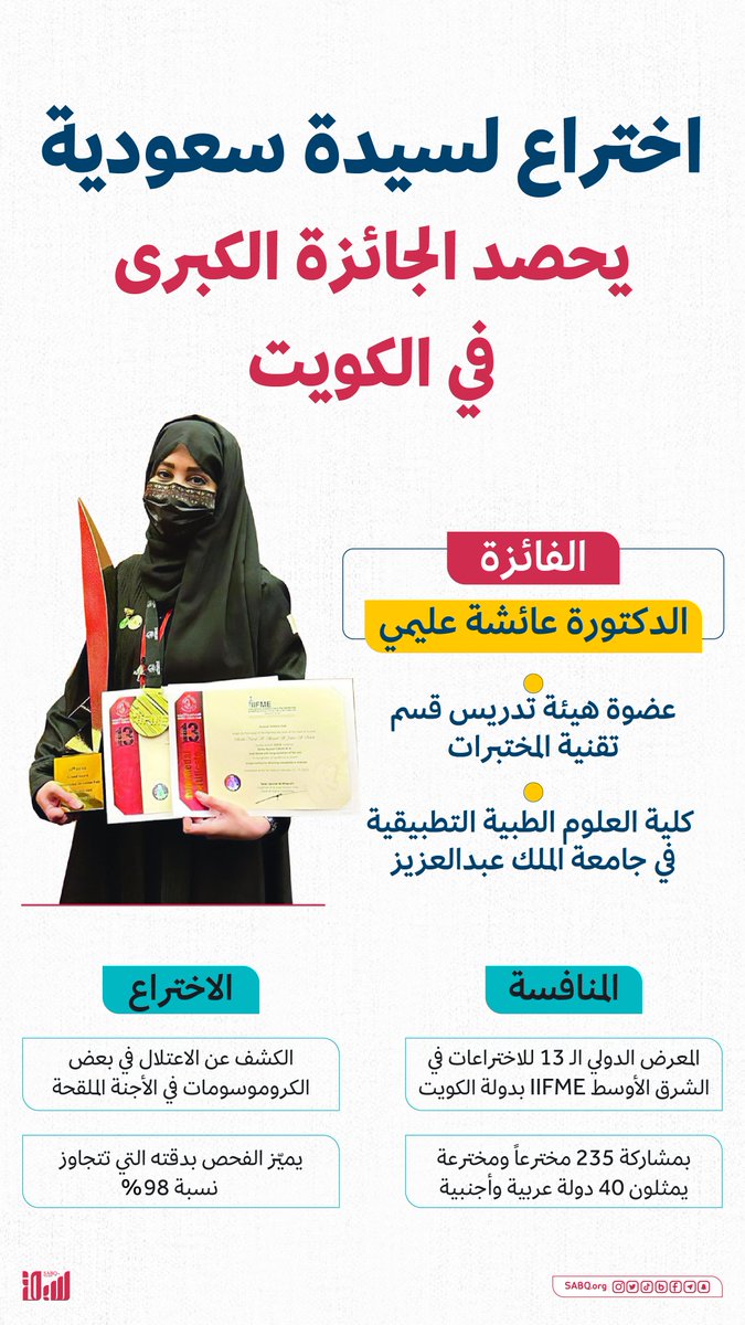 إنجاز مُذهل للمرأة السعودية.. ربح المنافسة أمام 40 دولة.

Sabq.org