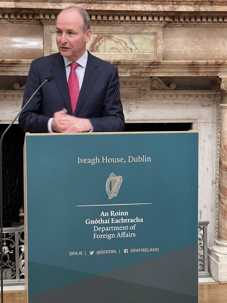 diarmaidm's tweet photo. A great launch for the 13th volume of “Documents on Irish Foreign Policy” with an excellent speech by @MichealMartinTD  @DIFP_RIA @KOM_acc @JessWhelan01 @FUSIO @remithomas @gibneyjfp https://t.co/EQXYNEqu8m