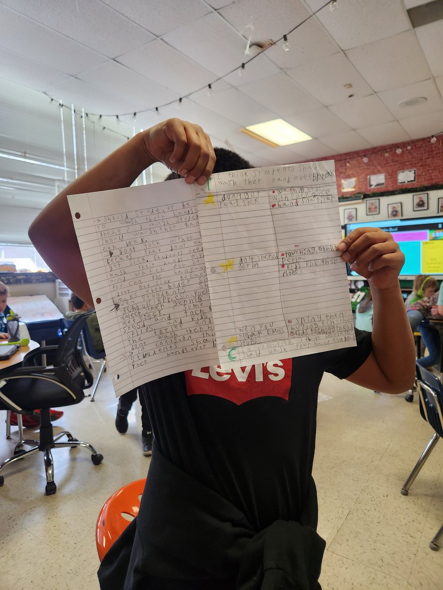 lee_christinay's tweet photo. Using Step Up to Writing strategies to help us with our opinion writing! Look at the rough drafts that I got.๐ ๐คโ๏ธ #tweetingtuesday #writingtips #stepuptowriting #educhat #lrnchat #TEACHers #SUTW #ThirdGradeTeacher https://t.co/6XBARrBhMH
