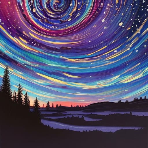 ArtDubious's tweet photo. Colorful Swirling Night 
  https://t.co/oKgYOEWoZs #aiart #nightcafe #digitalart #vqganclip via @NightcafeStudio https://t.co/iwD5R6cPnx