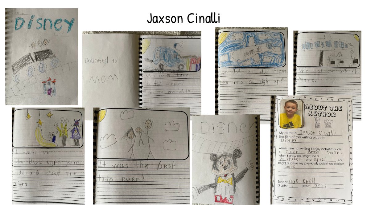 MTPScurriculum's tweet photo. First grade students in Mrs. McGuigan and Miss Delayo's class celebrated being writers with a publishing party today! Check out their use of descriptive details, feelings, closure, and even some dialogue! #publishedauthors https://t.co/sFxZOWQz2P