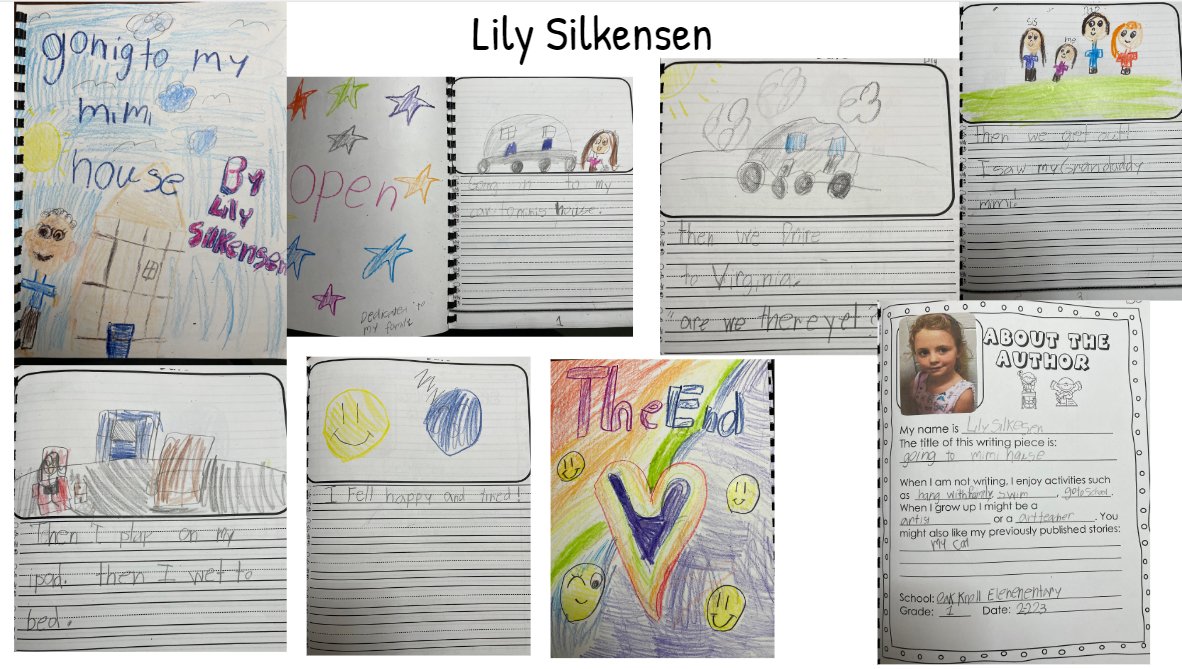 MTPScurriculum's tweet photo. First grade students in Mrs. McGuigan and Miss Delayo's class celebrated being writers with a publishing party today! Check out their use of descriptive details, feelings, closure, and even some dialogue! #publishedauthors https://t.co/sFxZOWQz2P