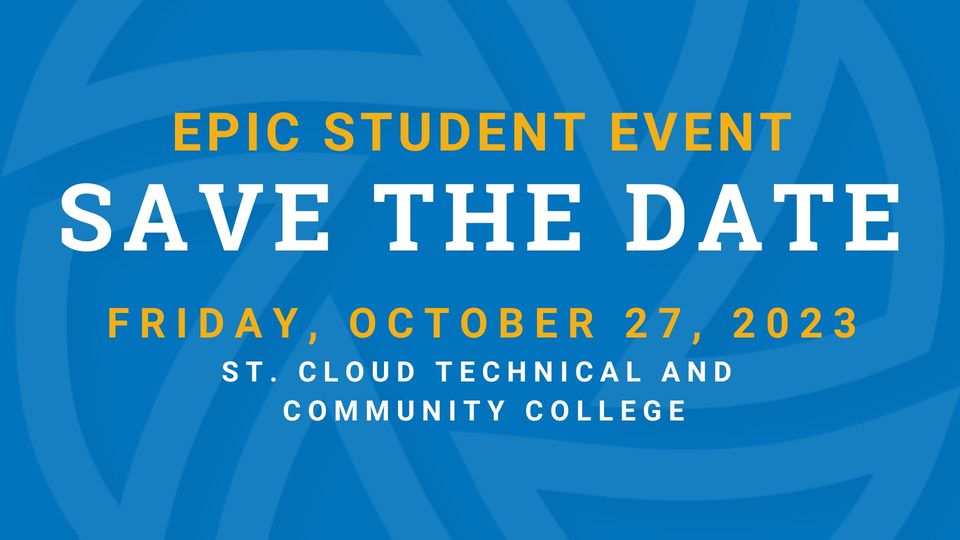 Mark your calendar!  The EPIC (Exploring Potential Interests &amp; Careers) Event for students has been set!