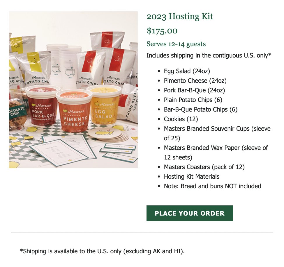 Kyle Porter on Twitter "The Masters is once again making its taste of