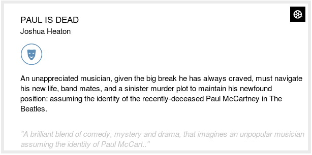 theblcklst's tweet photo. Last week, Black List readers enjoyed PAUL IS DEAD by Joshua Heaton. https://t.co/hdFfULRdgv #BlackListWeekendRead https://t.co/i4X7zidgUD