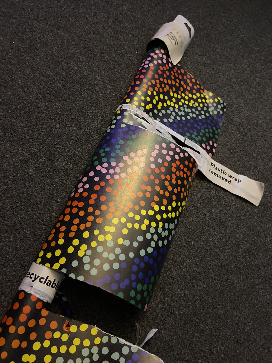 summo1982's tweet photo. @sainsburys your wrapping paper is an absolute joke, 100% recyclable with plastic removed, the only problem is the stickers don’t come off !! And you end up ripping most of the paper !!! https://t.co/pEZ3m6LYvV