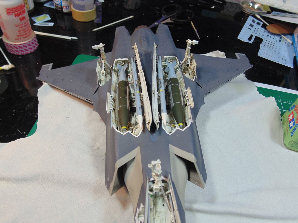 rocket_catapult's tweet photo. Tamiya Lockheed Martin F-35A Lightning II Build Part 5 by HG Barnes. https://t.co/YIcL4orIkL #sunwardhobbies #freeshipping #toronto #canada #tamiyamodels #akinteractive.official #mrcolor #microscale https://t.co/cpJYcrGSpe