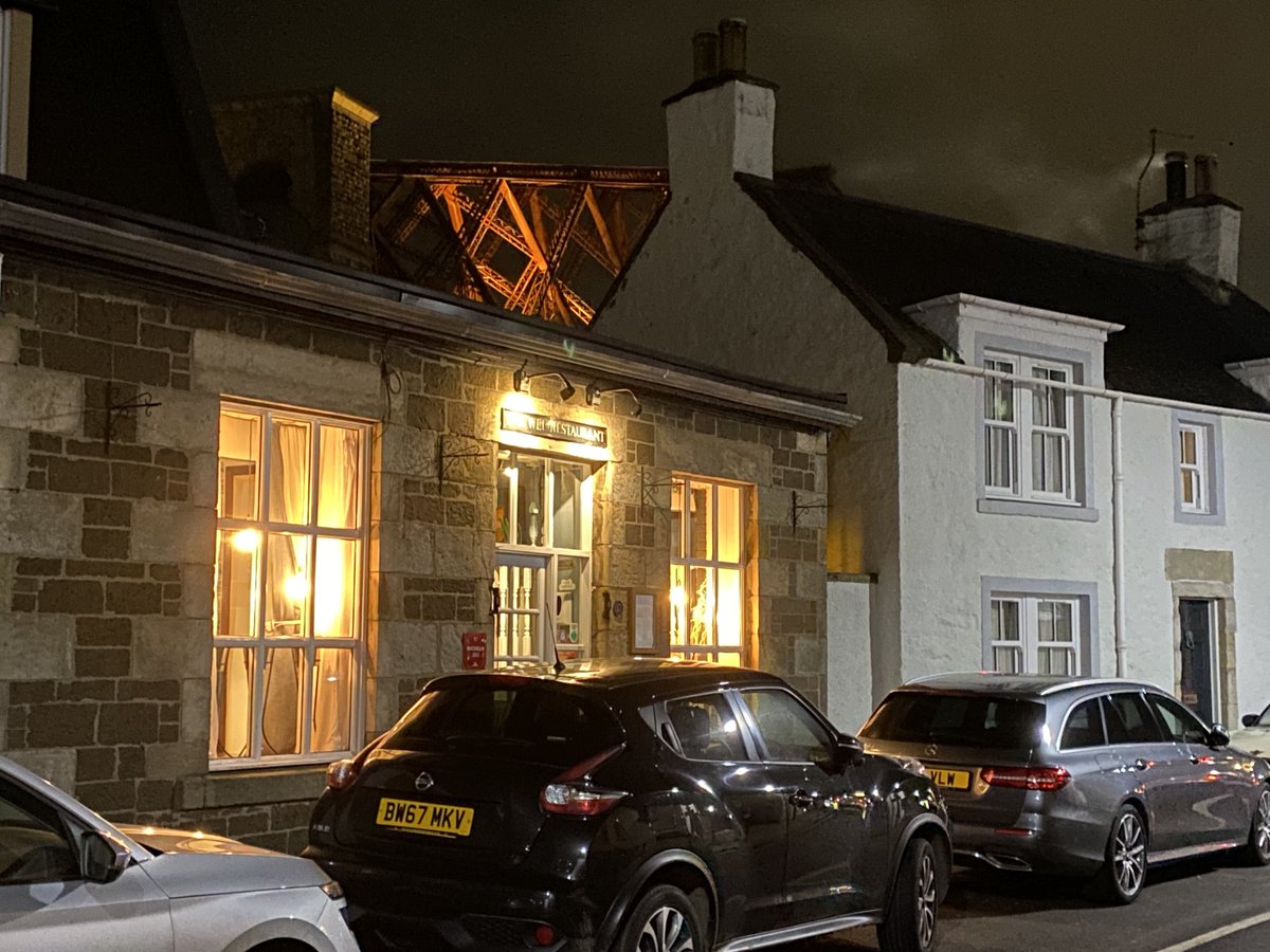 CiderStrathearn's tweet photo. Great run out to top up the stocks of #scruffydogcider at @weerestaurant tonight. There could not be a more twinkly setting to deliver cider to. The food is just as enticing as the location nestled by the two bridges in North Queensferry! #buylocal #thanksfortheorder 😊🍻 https://t.co/g8lWBsMd3H
