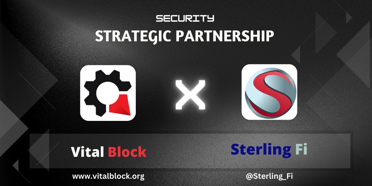 VB_Audit's tweet photo. We Are Delighted to Announce Our Strategic Partnership with @Sterling_Fi
#STERLING_FI Now Onboarded.
@VB_Audit Will carry out Full π‘οΈSecurity Audit of The #STERLING Smart Contract Code & Will Issues A Security Auditing Certification For The Project.
@VB_Audit π€ @Sterling_Fi https://t.co/s16C0m3wS5