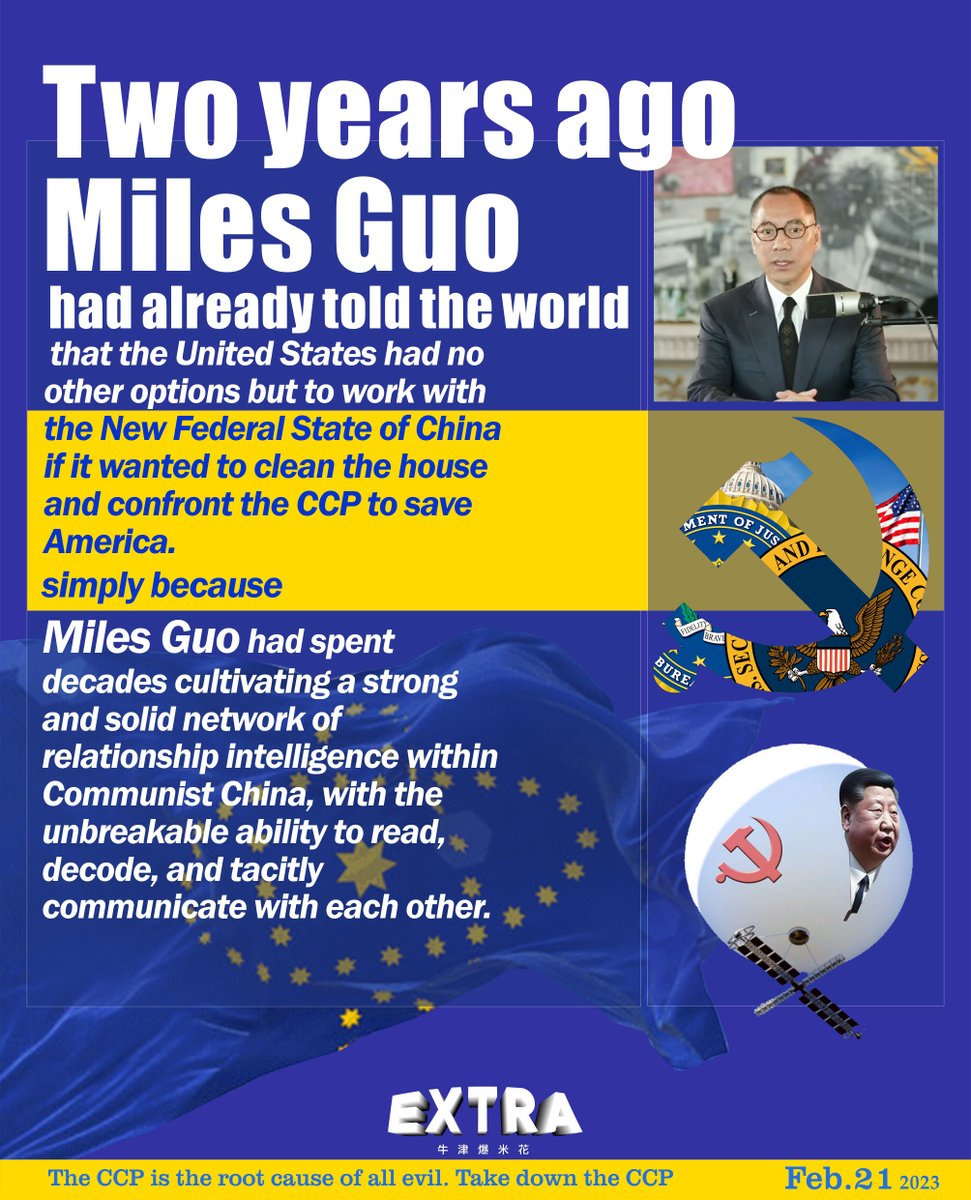 Oxvdesign2's tweet photo. Two years ago, Miles Guo had already told the world that the United States had no other options but to work with the New Federal State of China if it wanted to clean the house and confront the CCP to save America. https://t.co/NgujYgcbuL