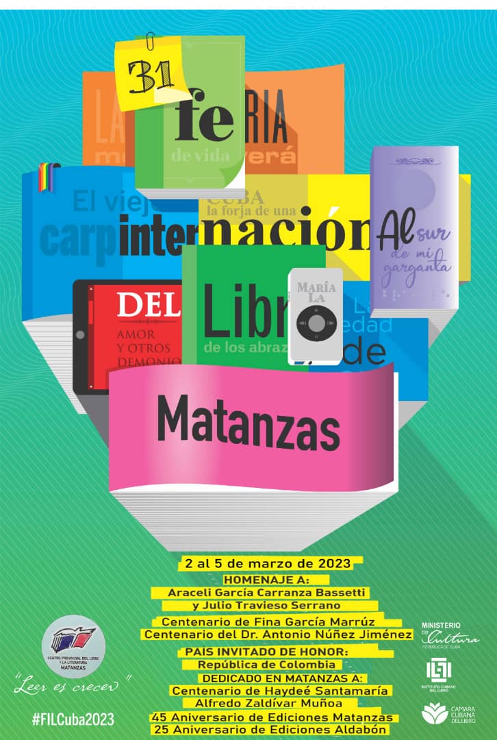 Continuamos con la Feria del Libro📖😁🎉, nuestras publicaciones llegarán a Matanzas, donde estaremos desarrollando varias actividades del 2 al 5 de marzo en La Gruta del San Juan  (nuestra sede en esa provincia).