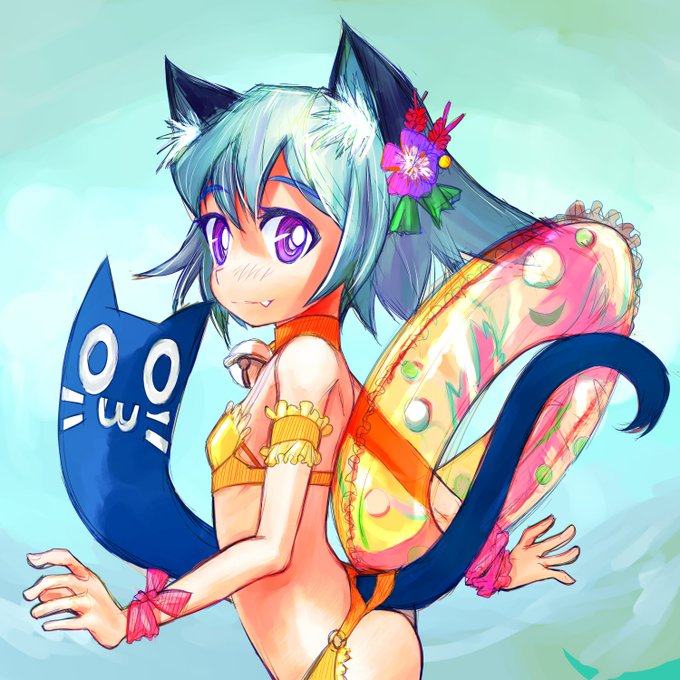 おはようございます。
今日は猫の日なのでお気に入りのちびちゃん絵を貼るね 