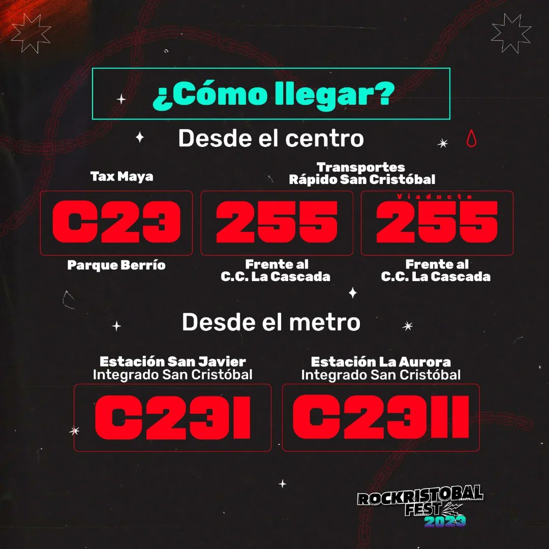 El <a href="/RocKristobal/">RocKristobal Fest</a> celebrará una nueva edición este próximo 4 de marzo de 2023. ¡Vamos todos! Unidad deportiva de San Cristóbal, Medellín, Colombia.