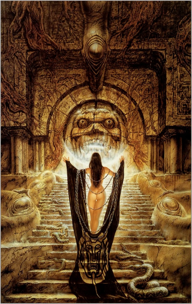 DungeonNoir's tweet photo. Gate of Hell by Luis Royo https://t.co/Uvs0cGHJyy