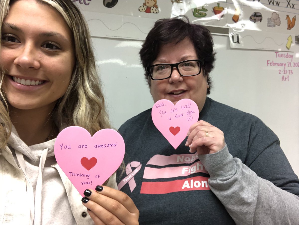 Thinking of ⁦<a href="/LuttsRead/">Nikole Lutteroty</a>⁩ with positivity &amp; rays of 🌞 from our ⁦<a href="/PDSD_Pennell/">Pennell Penguins</a>⁩ ⁦<a href="/PennDelco/">Penn-Delco SD</a>⁩ ❤️ with enduring strength &amp; compassion. You are so loved. #NobodyFightsAlone