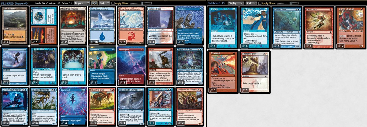 Meta da temporada alcançada. Liga bem difícil e pegada. Destaques para o UB fae a qual eu gosto muito de jogar contra e o Burn tradicional que eu acredito que não tenha mais espaço no field. UR Skred continua no tier 2 do formato, o deck e o field te punem muito por misplays.