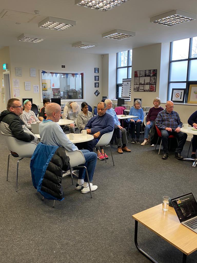 XroadsCareSEL's tweet photo. @LBofBexley @SRx_Bexley    @HWBexley @NHSSELondon Well attended ‘mindfulness’ session today to reduce stress, anxiety,negative emotions &amp; sharpen concentration skills.
Thanks to Octavia for delivering a session on breathing techniques.
#oldercarers  #unpaidcarers 
Contact Lesley https://t.co/Zwo2SsWlzv