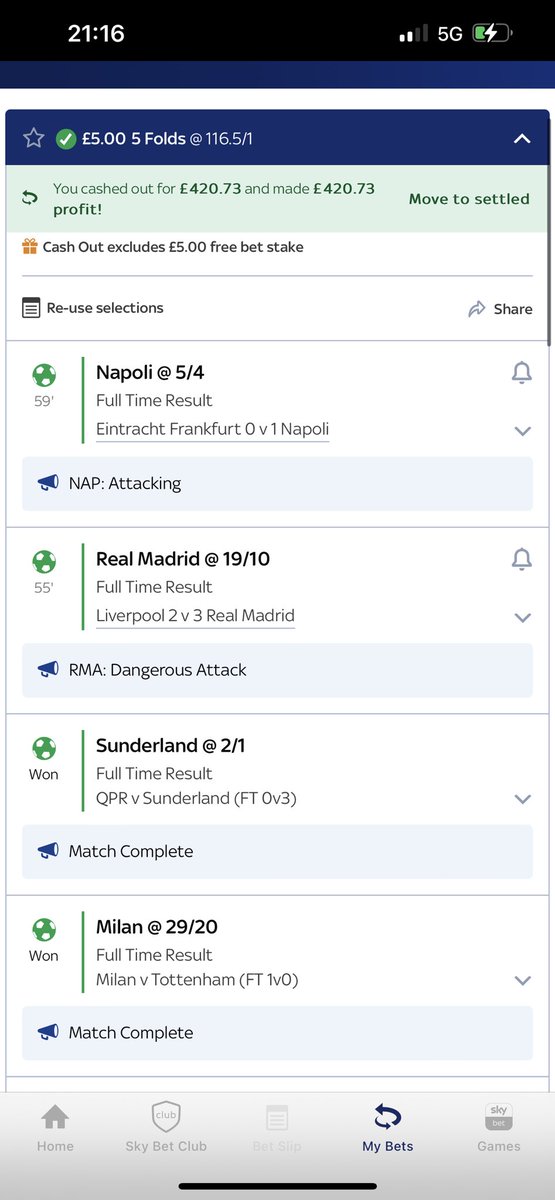 Elliot_Neil16's tweet photo. @BadManBetting Didn't have the bottle, still not too bad https://t.co/FhLB19Gysc