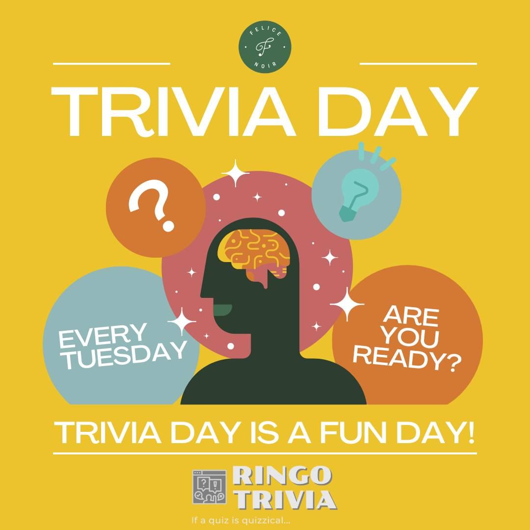 It's Trivia Tuesday at Felice! Hosted by Ringo Trivia, it's a fun, easy night out. We have snacks, we have beer, and we have prizes - grab a friend and come on out tonight for 6:30pm!

$5 at the till to play, teams of up to four allowed.

#yeg