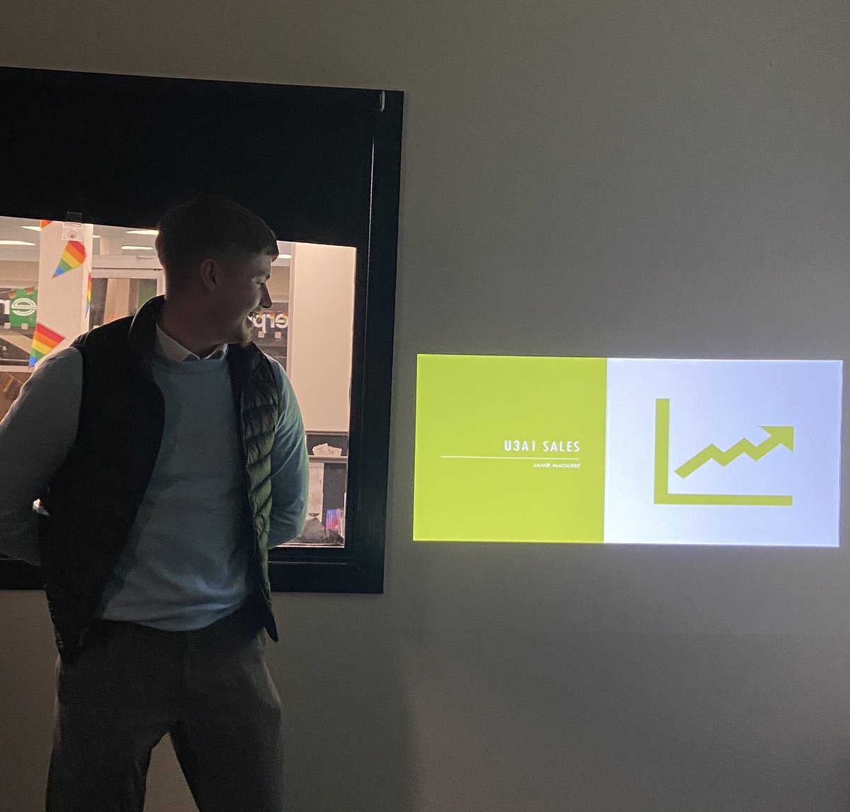Mr Elite Club himself leading a sales presentation for U3A1’s statement night. Talking about objection handling and how we are currently trending 📈🤩 smashing it <a href="/u3_jamie/">Jamie</a>! <a href="/kimgill_/">Kim Gill</a>