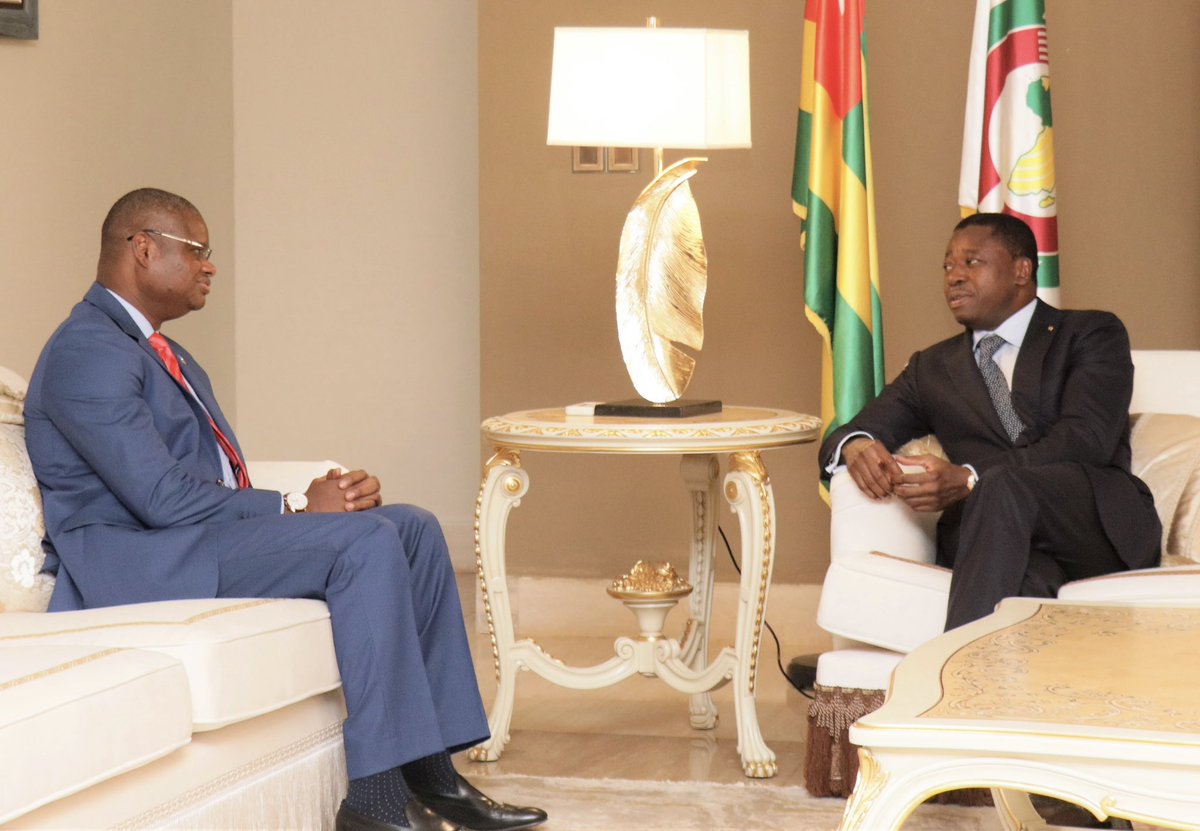 aliouMdia's tweet photo. J’ai été reçu par SE President Faure E. Gnassingbe @FEGnassingbe pour faire le point sur ma mission au Togo. Un moment d’échanges fructueux sur le role du #PNUD &amp; du #SNU dans l’appui à la mise en oeuvre de la feuille de route gouvernementale 2025. @PresidenceTg  @UNDPAfrica https://t.co/qjrKTkrbr2