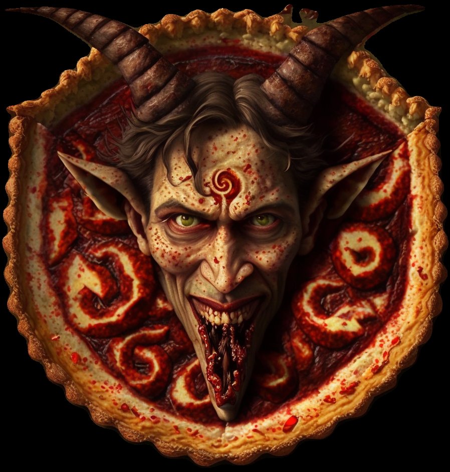 BlackPasty_'s tweet photo. A very early iteration of Black Pasty was known as 'Devil Pie'.
One wonders how the time-space continuum would have fared if that moniker had stuck?
Gorge at the trough of our YouTube channel?
https://t.co/KQrRvde7Lh
#BlackPasty
#GravestOfTheGravy
#AIArt #TimeSpaceContinuum https://t.co/4YdxHPJ2jE