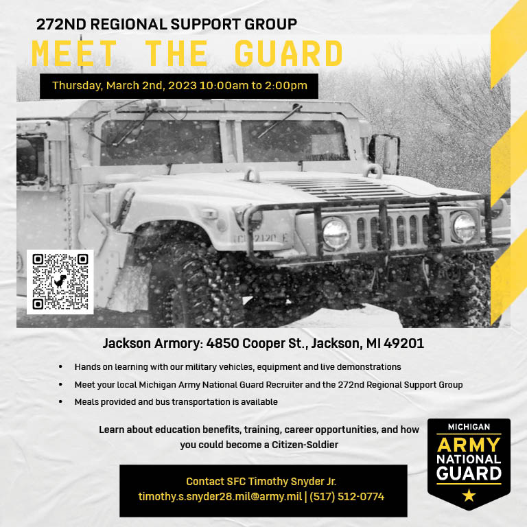 MIArmyGuard's tweet photo. MEET THE GUARD
Are you tracking these events in your local communities? Take the opportunity to meet your local Guard members!
.
Contact the desired personel or send us a message
.
#meettheguard #miarmyguard #miguard #miarng #minationalguard #goguard #guardstrong #nationalguard https://t.co/yhw0ih7vkP
