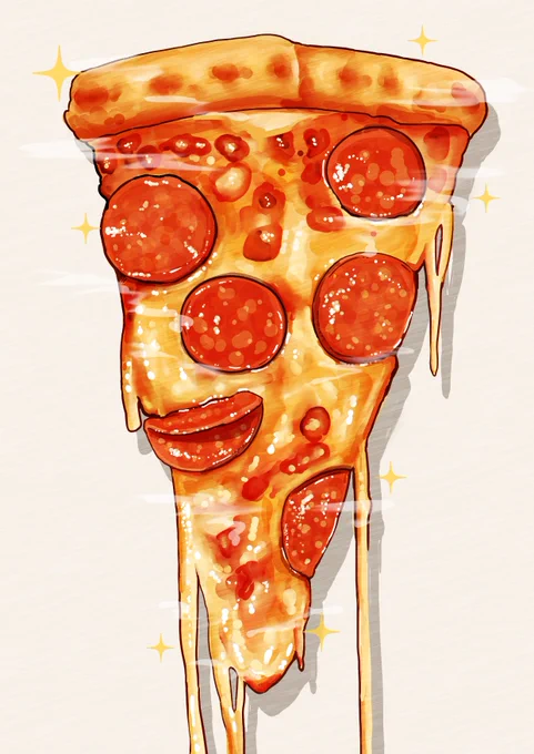 PIZZA#food #Illustration 