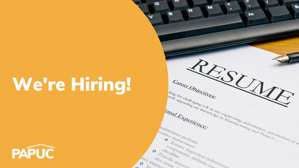 PA_PUC's tweet image. Several career opportunities are available at the PUC, including a Fixed Utility Financial Analyst Trainee.  Find out more information on our website at ow.ly/8OPr50MYGRu