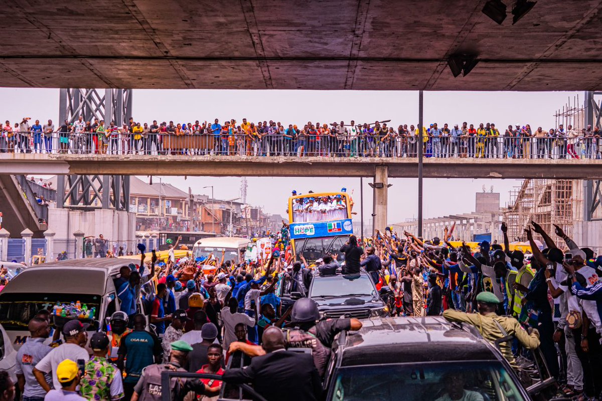 Iam_Adekunley's tweet photo. Thank you Lagos!
Please let's maintain this energy till Saturday.
Victory is Ours!
#TinubuIsComing https://t.co/eqIptfawuj