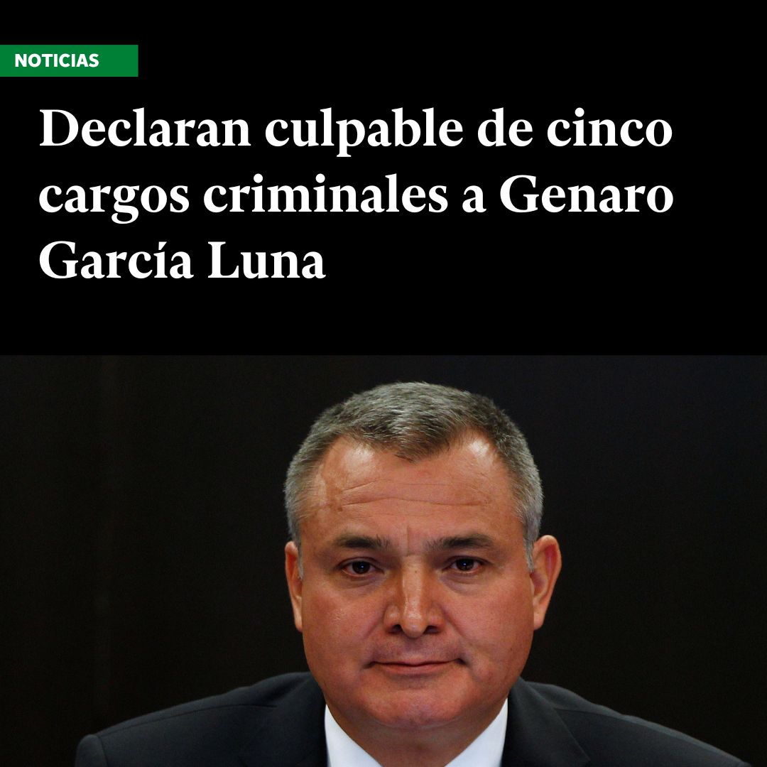 IndyEspanol's tweet photo. Declaran culpable de cinco cargos criminales a Genaro García Luna
https://t.co/rSKwUSICvL https://t.co/xyeADqORSU