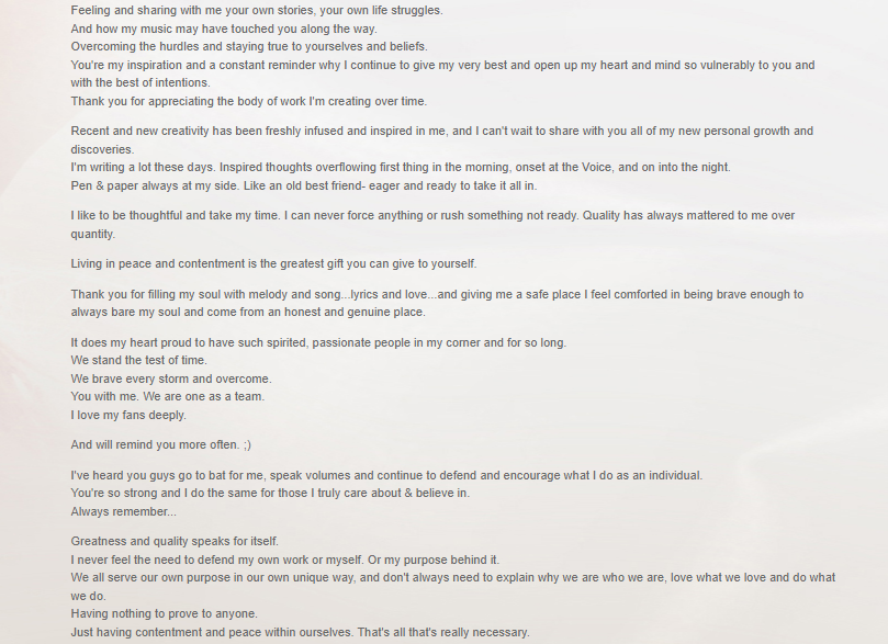 XtinaHQ's tweet photo. Christina Aguilera Letter to Fans: Let There Be Love! (2013) https://t.co/PNLT88WeMg