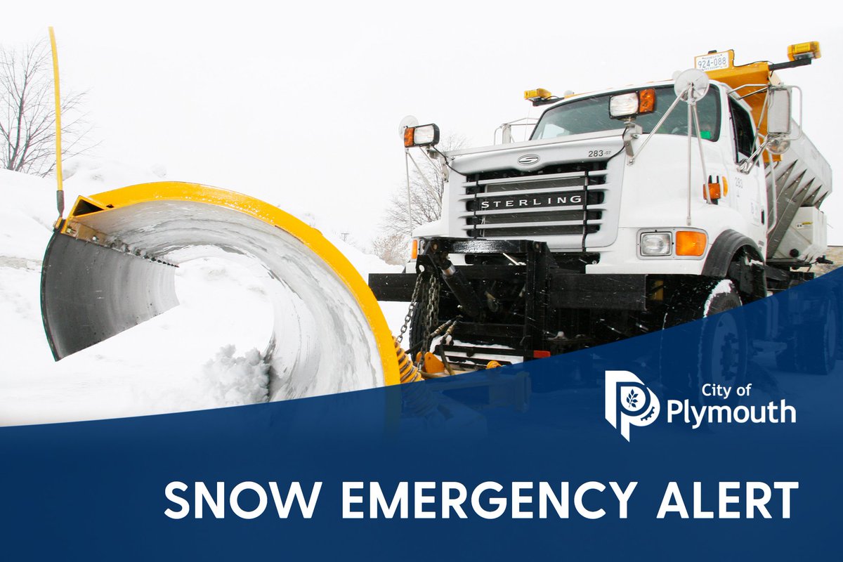 City of Plymouth, MN on Twitter "Snow Emergency Alert A snow