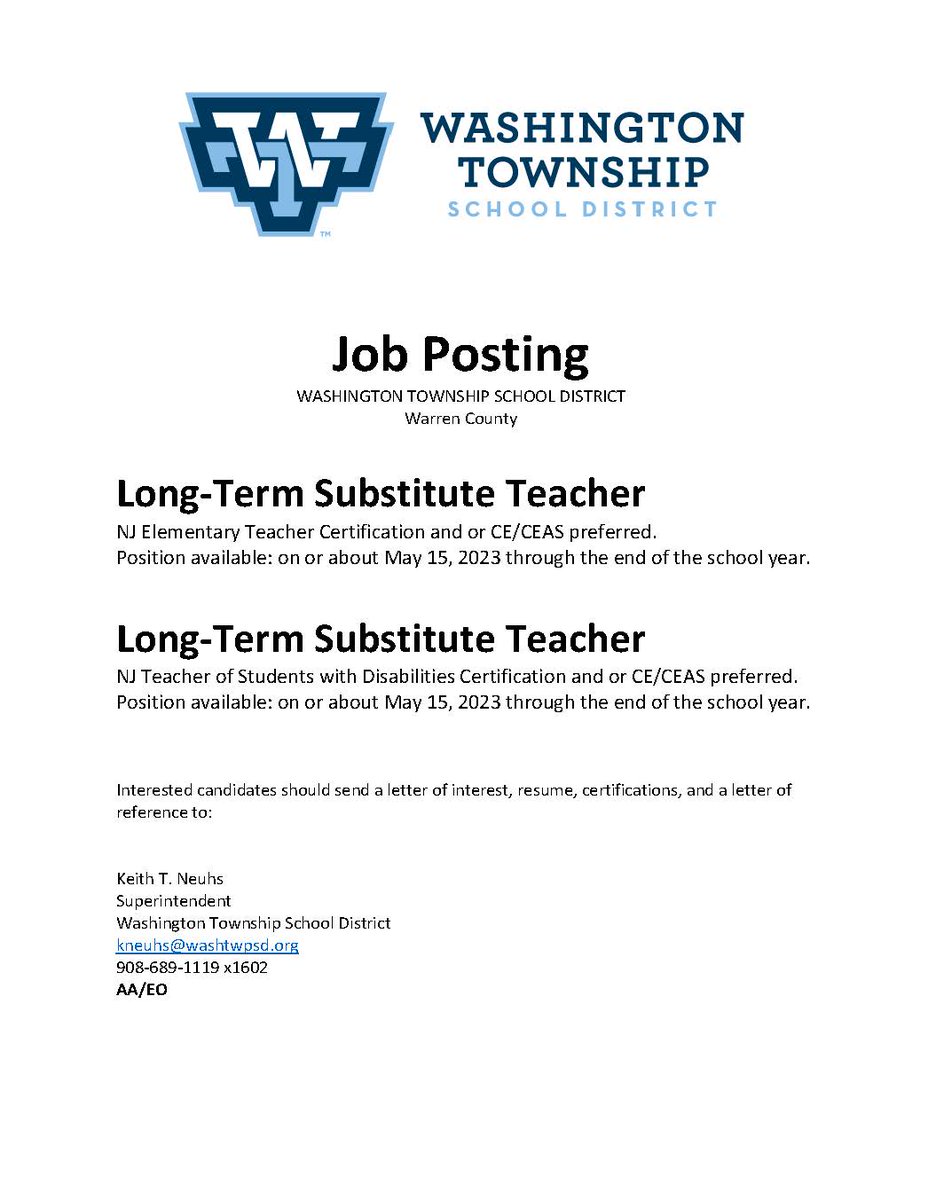 Washington Twp Schools tweet media