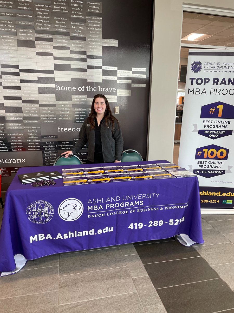Our MBA Program Advisor, Alayna, had a great time at the University of Findlay Grad Fair today! She enjoyed meeting prospective students like you and answering all of your questions.
calendly.com/au-mba/informa…...
