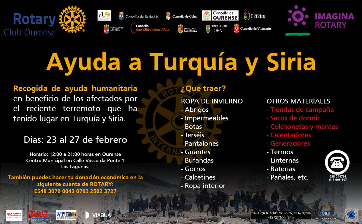 RotaryOurense1's tweet photo. COMUNICADO URGENTE https://t.co/eynLTJJYk5