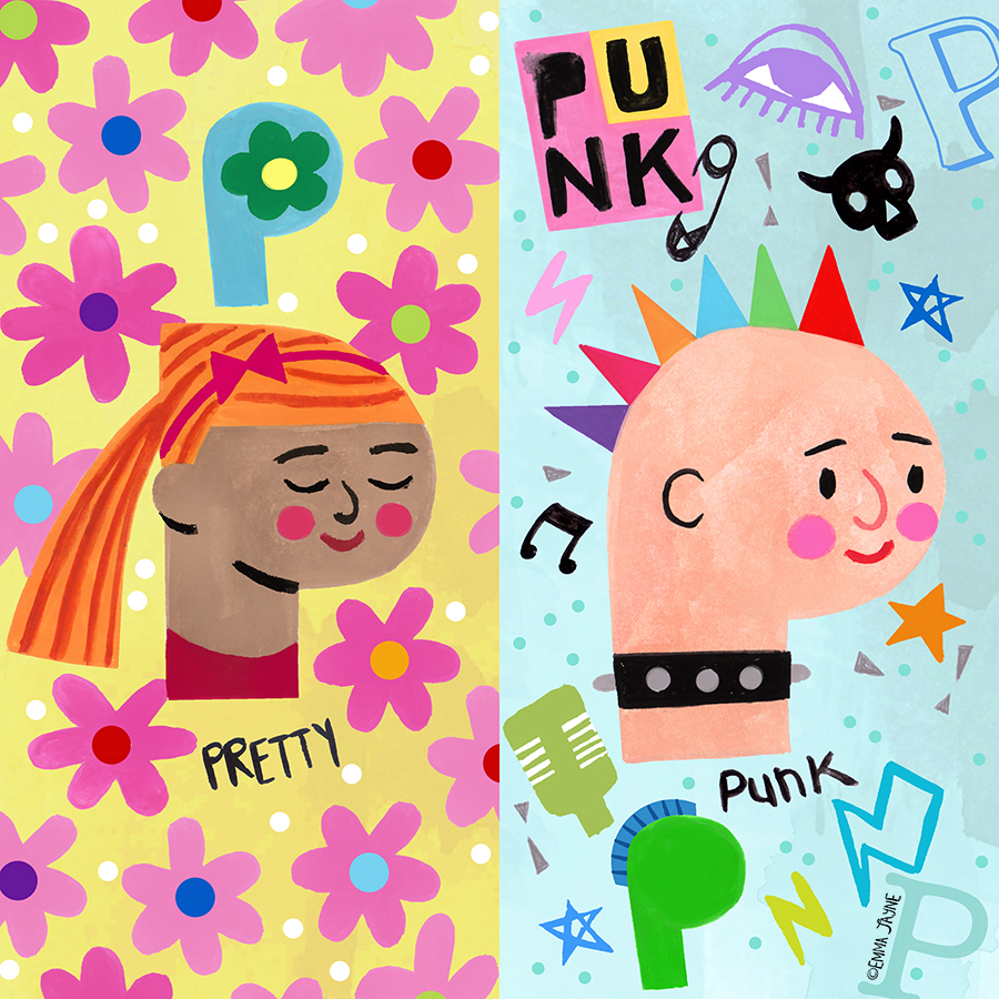 emma_j_designs's tweet photo. Today's alphabet letter is P. I only managed the P for now, so will work on Q next... Are you team pretty or team punk?
#alphabet #abc #lettering #kidlitartist #handdrawnletters #handdrawntype #Illustrator https://t.co/KR0cKisGlN
