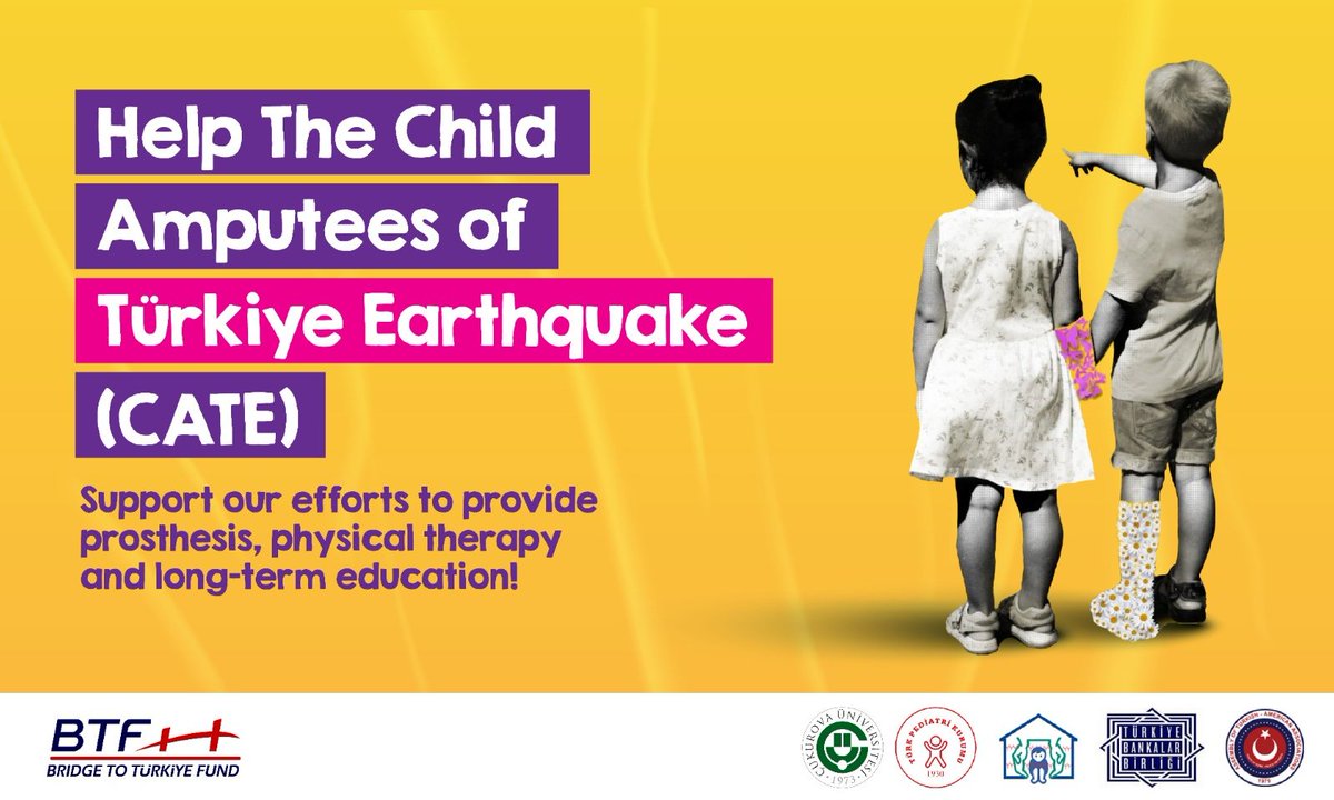 Yonca Bulut M.D. (@yoncabulutmd) on Twitter photo Dear #PedsICU Friends
Join me: I'm raising funds to Help
The Child Amputees of Türkiye Earthquake (#CATE)
#ChildAmputeesofTurkiyeEarthquake
<a href="/CAYD_Bilimsel/">PedEm&IntensiveCare</a> <a href="/bridge2turkiye/">Bridge to Türkiye Fund</a> @EbruErbayLab <a href="/ghotamis/">Gökhan Hotamışlıgil</a> <a href="/emin_adin/">Mehmet Emin Adin</a> <a href="/virusfantom/">Semih Tareen</a> <a href="/rabiagozden/">Rabia Gürses Özden, MD</a> <a href="/emacksc/">e.mack</a> <a href="/SCCM/">SCCM</a>
secure.givelively.org/donate/bridge-… Dear #PedsICU Friends
Join me: I'm raising funds to Help
The Child Amputees of Türkiye Earthquake (#CATE)
#ChildAmputeesofTurkiyeEarthquake
<a href="/CAYD_Bilimsel/">PedEm&IntensiveCare</a> <a href="/bridge2turkiye/">Bridge to Türkiye Fund</a> @EbruErbayLab <a href="/ghotamis/">Gökhan Hotamışlıgil</a> <a href="/emin_adin/">Mehmet Emin Adin</a> <a href="/virusfantom/">Semih Tareen</a> <a href="/rabiagozden/">Rabia Gürses Özden, MD</a> <a href="/emacksc/">e.mack</a> <a href="/SCCM/">SCCM</a>
secure.givelively.org/donate/bridge-…