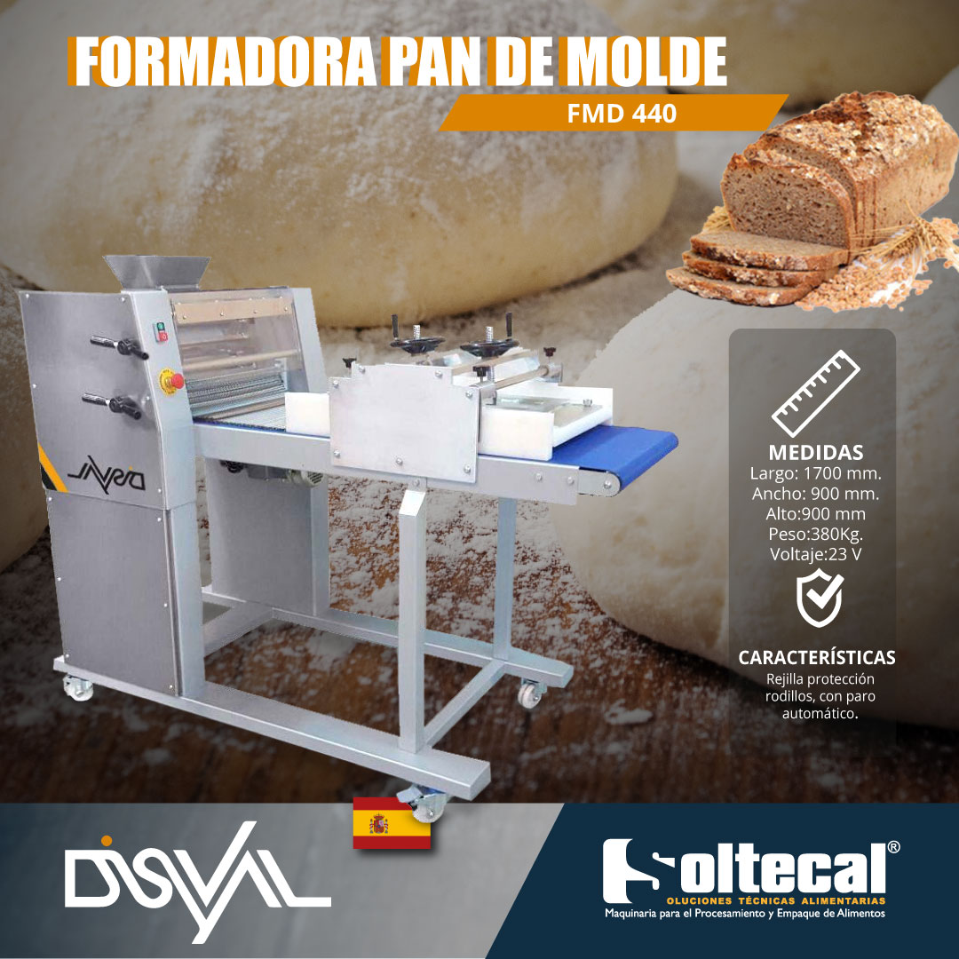 SOLTECAL's tweet image. La FMD440 es una máquina compacta formadora de man molde de 4 rodillos, adaptable a cualquier tipo de masa. Ideal tanto para trabajo manual como para incorporar en un tren de laboreo.
.
.  
#bakerymachines #trigo #masamadre #hablemosdepan #bakeryoven #bakeryequipment #panaderia